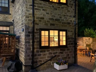Outside at night the Cottage Silkstone